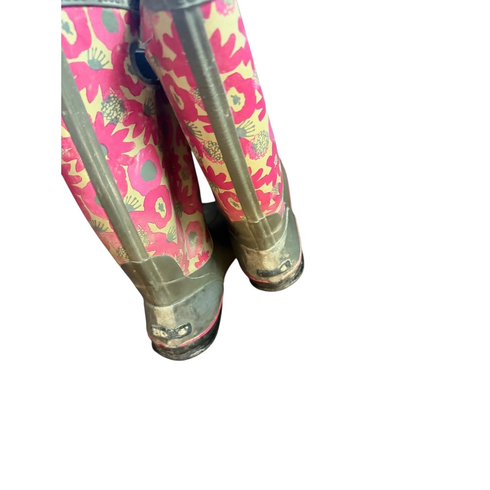 Bogs Classic High Waterproof Rain Boots Womens 10 Floral Pink Olive 71783-012 - Picture 2 of 10